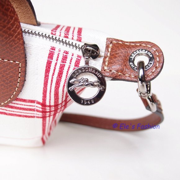 ❤️ NWT LONGCHAMP Le Pliage XS Canvas Crossbody Satchel Bag Torchon RED AUTHENTIC - Picture 13 of 16